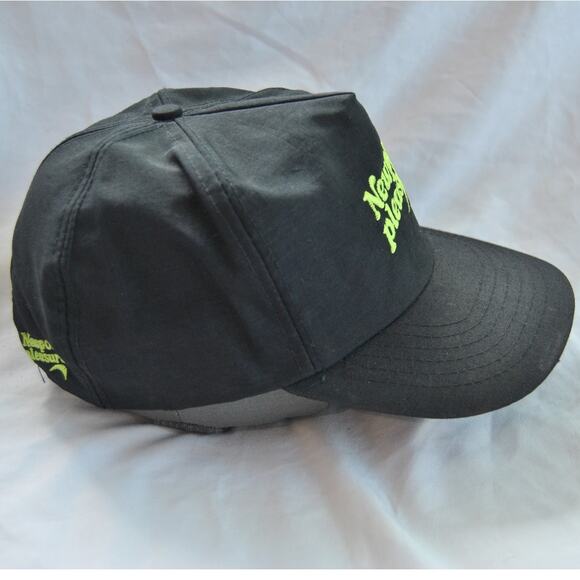 Vintage 90s Newport Pleasure Black Promo Snapback Black & Green - Picture 3 of 13